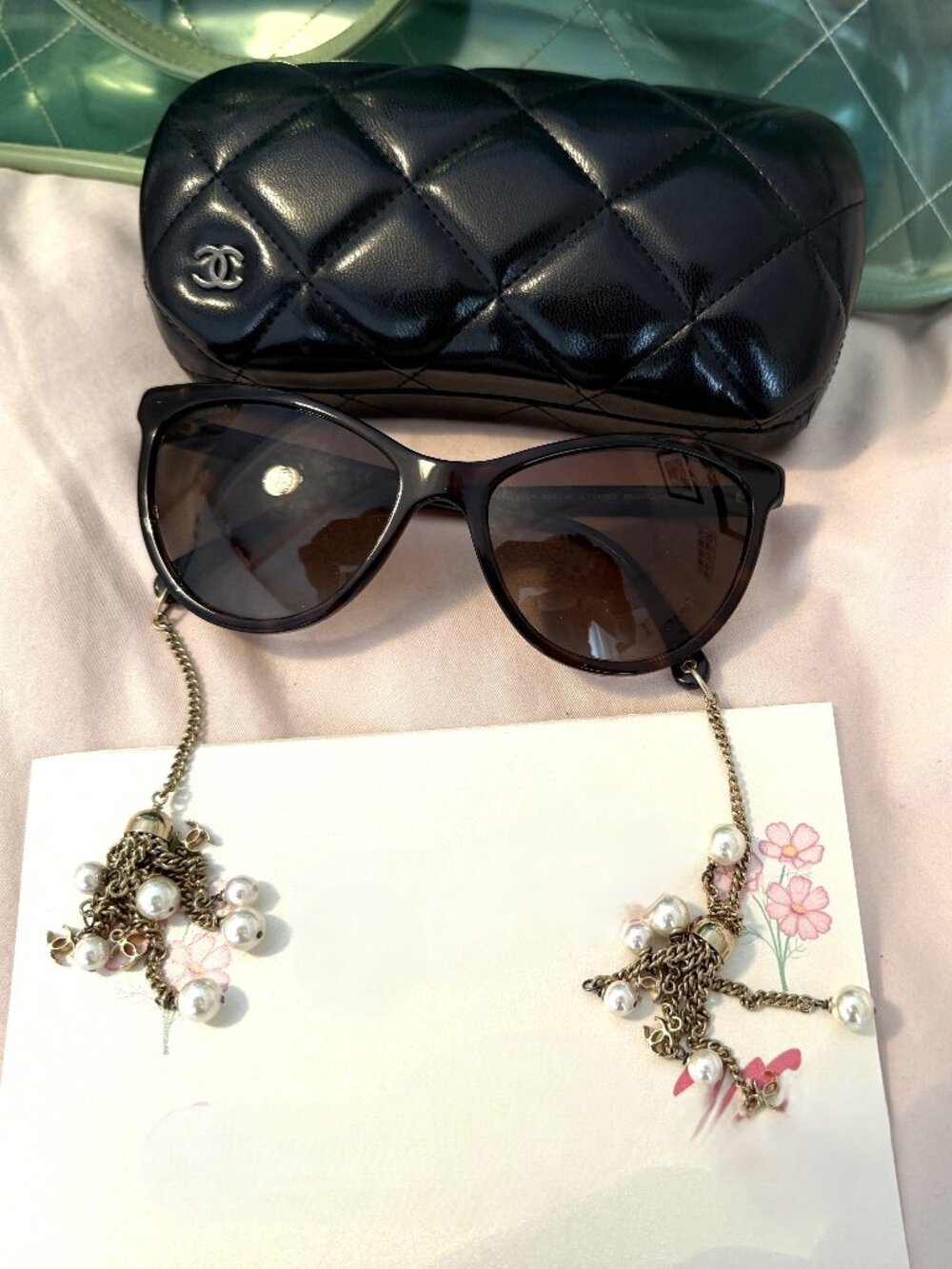 Chanel Acetate Fantasy Pearl Cat Eye Sunglasses